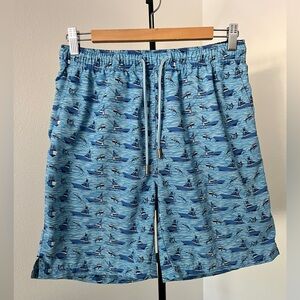 Peter Millar Swim Trunks | Seaside Collection | Boat Print | Size M